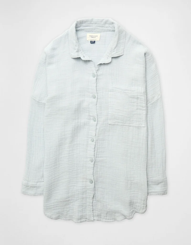 AE Oversized Button-Up Shirt